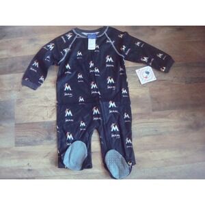 MIAMI MARLINS 24M    Infant/Toddler  Coverall Zip‎ Up Sleeper ROMPER 1Z